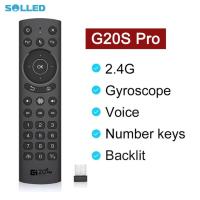 ราคา G20S PRO Voice Remote Wireless Replacement Remote Keyboard With 6 Axial Gyroscope IR Learning Air Fly Mouse Compatible For Android H96 MAX TV Box (20868805390)