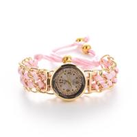 ราคา นาฬิกาข้อมือควอตซ์สายถักสีทองนาฬิกากําไลสำหรับผู้หญิงนาฬิกาข้อมือปรับได้แบบลำลองนาฬิกาผู้หญิง (19252470778)