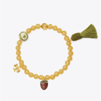 ราคา Tory Burch สร้อยข้อมือชุบทองเคลือบสตรอเบอร์รี่หอยสังข์รักลูกปัดสร้อยข้อมือแบบยืดได้หนามสไตล์ใหม่ high quality (17196612525)