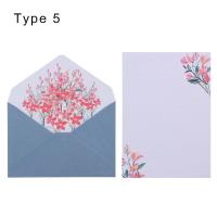 ราคา COD เครื่องเขียน6ชิ้น เซ็ตสำหรับของเทศกาลสำนักงานโรงเรียนงานแต่งงานจดหมายชุดซองจดหมายดอกไม้กระดาษแพทเทิร์นพิมพ์ลายดอกไม้โน้ตรัก (19375218929)
