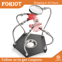 ราคา Foriot Dymore แม่เหล็กช่วยในการบัดกรีมือช่วยบอร์ด PCB ที่จับกับโคมไฟแว่นขยาย LED 3ชิ้นสำหรับซ่อมบัดกรี (18452187032)