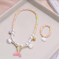 ราคา LOBER เครื่องประดับสำหรับเด็ก เครื่องประดับนางเงือก สร้อยคอหางนางเงือก เครื่องประดับสำหรับเด็ก สร้อยคอ ต่างหู แหวน (19536706735)
