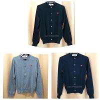 ราคา พร้อมส่ง Play CommeDesGarcons ของแท้100 จากญี่ปุ่น cardigan cotton black รุ่น ผ้าคอตตอน รักษาง่าย ซักเครื่องได้เลย (19387136522)