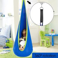 ราคา 2021 New Indoor Swing สำหรับเด็ก ผ้าฝ้าย100 Sensory Swing Hammock เก้าอี้เด็กกลางแจ้งชิงช้าผ้าที่นั่งแขวน176ความจุปอนด์ทนทานรองรับการกระแทก (9452942921)