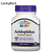 ราคา Exp2025 21st Century Acidophilus Probiotic Blend 100 Capsules สำหรับลำใส้ (10905053655)