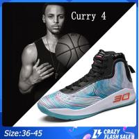 ราคา dlgtyl store รองเท้าบาสเก็ตบอล Curry 4 NBA รองเท้าบาสเก็ตบอลรองเท้าผ้าใบรองเท้ากีฬากลางแจ้งในร่ม kasut bola keranjang (12119181443)