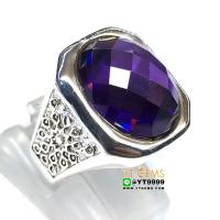 ราคา แหวนอเมทิสต์ แหวนเงินแท้ พลอยอเมทิสต์ cz YTG 10004 (17447892547)