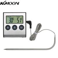 ราคา KKmoon เทอร์โมมิเตอร์อาหารเครื่องวัดอุณหภูมิย่าง BBQ 0 250 C เทอร์โมมิเตอร์สำหรับทำอาหารกับจอ LCD ฟังก์ชั่นเครื่องจับเวลามีเสียงเตือนดิจิตอลอาหารเกจวัดอุณหภูมิสำหรับสเต็กบาร์บีคิวอุปกรณ์ปิ้งบาร์บีคิวค