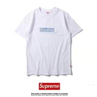 ราคา Supremeแสน Supreme เสื้อคู่แขนสั้นปักลายสีแดงแบบคลาสสิกเสื้อยืดสีลูกอม Supreme คู่ชายและหญิงแขนสั้นสำหรับฤดูร้อน (20473801860)