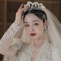 ราคา มงกุฎใหม่มงกุฎเงินมงกุฎแต่งงานอารมณ์หรูหรา rhinestone โลหะผสมมงกุฎผมเจ้าสาวมงกุฎวันเกิด (19947058712)