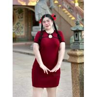ราคา ฮ345 ร้านนี้ส่งไว เดรสอาหมวย ชุดสาวอวบ ชุดสาวอวบสวยๆ เสื้อผ้าสาวอวบ แฟชั่นสาวอวบ ชุดคนอ้วนสวยๆ (21325920170)