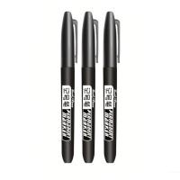 ราคา หมึกละเอียดปากกามาร์คเกอร์คงทนกันน้ำ3ชิ้น ชุดสีดำสีน้ำเงินน้ำมันสีแดงหมึก1 5มม ปากกาปากกาสีละเอียดนิ้วเท้าทรงกลม (18807394054)