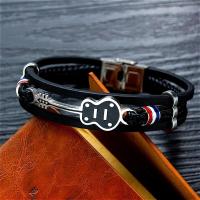 ราคา สร้อยข้อมือกีตาร์ผสมสีดำบุคลิกภาพของผู้ชายสร้อยข้อมือหนังพังก์สลักสร้อยข้อมือเชือกผู้ชาย (4700842534)