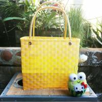 ราคา ถูกสุดๆ กระเป๋าสานเส้นพลาสติก ตะกร้าสานเส้นพลาสติก 9 5 นิ้ว (20657294425)