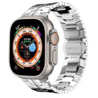 ราคา Metal Strap for Apple Watch Band Ultra 2 49mm 9 8 7 41mm 45mm Stainless Steel Bracelet iWatch Correa 6 5 4 3 SE 44mm 40mm 42mm (20435066777)