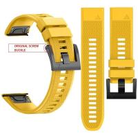 ราคา Fenix 5 5x Quickfit อุปกรณ์นาฬิกาอัจฉริยะเหมาะสำหรับ GARMIN Fenix6 6x Plus Fenix3HR 945 D2ซิลิโคนสปอร์ตนาฬิกาข้อมือวัดอัตราการเต้นหัวใจ (21134466950)