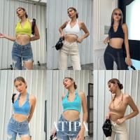 ราคา Atipashop PEACHY CROP เสื้อครอป ทรงคล้องคอ คอวี โชว์ด้านหลัง (15831069475)