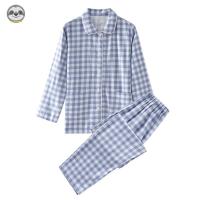 ราคา Muji ชุดนอนผ้าฝ้าย ผ้าสักหลาด ลายสก๊อต ขนาดเล็ก สไตล์ญี่ปุ่น เรียบง่าย สําหรับคู่รัก odc (20680053428)