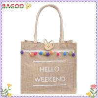 ราคา จัดส่งเร็ว กระเป๋าถือลินินสตรีความจุมาก Pompom กระเป๋าถือปักเลื่อมสำหรับผู้หญิงกระเป๋าใส่ข้าวกลางวัน (18578143891)