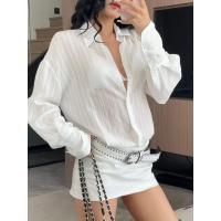 ราคา ชุดเดรสเชิ้ตผู้หญิงสาวอ้วนสีดำเอวต่ำเดรสเชิ้ตยาวคลุมเข่ารัดสะโพกเข้ารูปสไตล์ลำลองซีทรูเล็กน้อยสำหรับฤดูใบไม้ร่วง (20099488835)