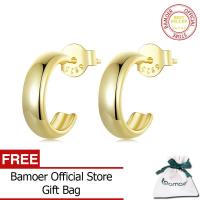 ราคา BAMOER ต่างหูทรงกลมขนาดเล็กแบบ925เงินสเตอร์ลิงต่างหูต่างหูห่วงสีทองคำขาวและ SCE1669สีทองคำขาว (20589024238)