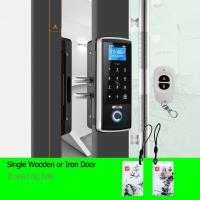 ราคา เครื่องสแกนลายนิ้วมือล็อคประตูด้วยแว่นตาที่เปิดกุญแจประตูไฟฟ้าอัจฉริยะการ์ด RFID รหัสผ่านล็อคประตูระบบอิเล็กทรอนิกส์รหัสผ่านเพื่อความปลอดภัยของนิ้วมือ (21171088434)