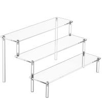 ราคา 1 PCS Acrylic Display Risers Perfume Stand Organizer Clear Acrylic Shelf Risers Display Stand For Stands For Food Tabletop Use (20670278173)