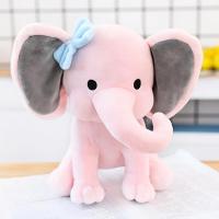ราคา ตุ๊กตาตุ๊กตาหนานุ่มช้างสีชมพูเทาช้างนอนหมอนนุ่ม Comfort ช้างนุ่มของขวัญวันเกิด (21170769855)