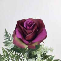 ราคา กุหลาบวาเลนไทน์ดอกใหญ่ ช่อกุหลาบปลอม1ดอก พร้อมผูกโบว์ (17424837465)