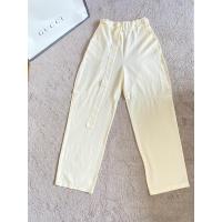 ราคา ส่งต่อกางเกงผ้าฝ้ายสีครีมขายาว แถมเข็มขัด (19036614884)