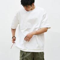 ราคา BEAMS Heavy Japanese Style Mens Round Neck Short Sleeved T Shirt Loose Red Rope Solid Color Bottoming Shirt Couple Foreign Trade Half Sleeved Clothes 2022 (19771298498)