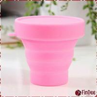 ราคา FinDee แก้วน้ำพับได้ แก้วน้ำซิลิโคน ถ้วยยืดไสลด์ silicone folding cup มีสินค้าพร้อมส่ง (18277571828)