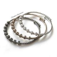 ราคา Oliva 14k bracelet กำไลงานชุบทองคำขาว คริสตัล Swarovski (16300783225)