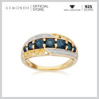 ราคา Gemondo แหวนเงินแท้ 925 ชุบทอง 18K ประดับไพลิน และเพชร ดีไซน์คลาสสิค (5727428014)