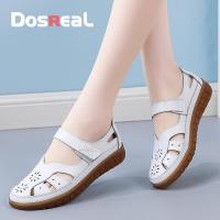 ราคา DOSREAL รองเท้าแตะหนังแท้สำหรับผู้หญิงในการขายสไตล์เกาหลีซัมเมอร์บีชรองเท้าแตะไม่ลื่นขนาดใหญ่35 41รองเท้าสุภาพสตรี (15212499511)
