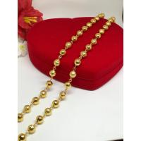 ราคา งานเซ็ตสร้อยคอสร้อยข้อมือเม็ดกลมเล็กสีทอง (14796805831)