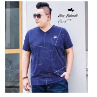 ราคา เสื้อสูทผู้ชาย 5XL 7XL รอบอก 52 58 นิ้ว เสื้อยืด T Shirt คอวี ผู้ชายไซส์ใหญ่ FF0315 (17162373328)