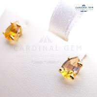 ราคา CARDINALGEM ต่างหูซิทรีน Golden Citrine พลอยแห่งการชำระล้าง ต่างหูเงินแท้ 925 ทรงหยดน้ำ งานอิตาลี ชุบทองคำ 6 8 mm สินค้าจริงตามภาพ (17718180271)