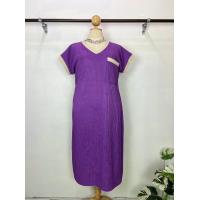 ราคา D05ชุดเดรสคอวีสาวอวบอ้วนพลัสไชต์ (21247047803)