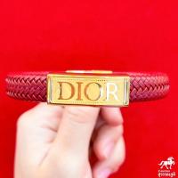 ราคา ข้อมือ DIOR สายหนังถัก แผ่นทองแท้ 0 2 กรัม ทองคำแท้ 99 99 ไซส์ 15 19 ซม ถูกที่สุด มีใบรับประกัน (18309156599)