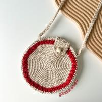 ราคา pmncrochet กระเป๋าถักทรงกลม สะพายข้าง Round bag ถักเองพร้อมส่ง (19897537659)