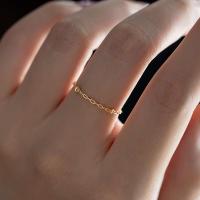 ราคา เล็กมาก 0 5mm แหวนนิ้วชี้หุ้มทอง14K แหวนนิ้วก้อยแหวนโซ่เงินแท้สีไม่ตกแหวนเหล็กไทเทเนียมแหวนธรรมดา (15906680996)