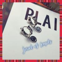 ราคา พร้อมส่ง ต่างหูเงินแท้S925 ต่างหูห่วงลายถัก ห้อยสไมล์ลี่ หน้ายิ้ม สีเงิน Silver925 ต่างหูผู้ชาย ต่างหูผู้หญิง ตุ้มหู (10833002133)