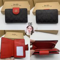 ราคา oudukai จัดส่งฟรี ของแท้ 100 Coach กระเป๋าสตางค์ผู้หญิง กระเป๋าสตางค์ใบกลาง 0082 (20579811886)