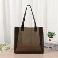 ราคา กระเป๋าช้อปปิ้งกันน้ำถุงผ้าแบบพับได้ตะกร้าใส่ของกระเป๋าถือมือจับด้านบนกระเป๋าช้อปปิ้งพีวีซีถุงใสน้ำหนักเบา (20110521673)