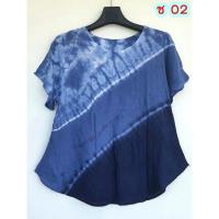ราคา เสื้อมัดย้อมผู้หญิง เสื้อมัดย้อมคอกลมเข้ารูปชายบาน ใส่แล้วเพรียว ใส่แล้วผอม (16195212120)