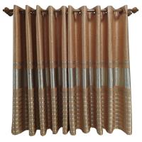 ราคา ผ้าม่านหน้าต่าง ผ้าม่านประตู เจาะห่วงตาไก่สำเร็จรูป ทูโทนปั๊มลาย (18529258629)