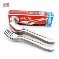 ราคา Megapro Zebea ช้อน ส้อม ช้อนส้อมแพ็ค 12 คู่ ลายหยดน้ำ ตราหัวม้าลาย (9632879923)