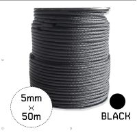 ราคา เชือกเรือ polyester double braid rope เชือกโพลีเอสเตอร์ 5 มิลลิเมตร 50 เมตร (339659435)