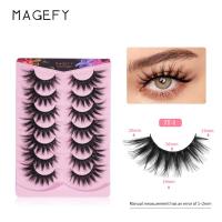 ราคา MAGEFY 7 Pairs 3D Eyelashes Extension Full Set Original Reusable Waterproof False Eyelashes 100 Handmade Fake Eyelashes (17496625086)